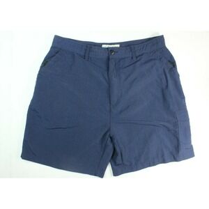 SHORTS BURNSIDE Sz 38 Mens Navy Quick Dry Bermuda Walking Hiking Utility Pockets